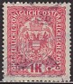 Austria - 1916 - Shield - 1 K - Red - Austria Coat - Scott 159 - Coat of Arms - 0